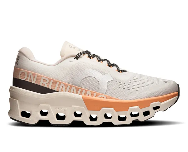 On Women's Cloudmonster 2 Ivory | Tangerine