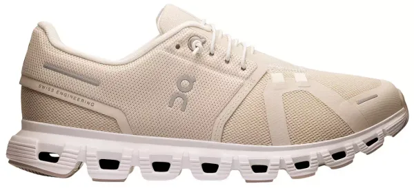 On Women's Cloud 6 Wide Pearl | White